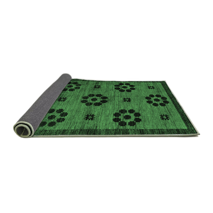 Sideview of Abstract Emerald Green Modern Rug, abs113emgrn