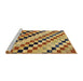 Sideview of Machine Washable Abstract Chestnut Brown Rug, wshabs114