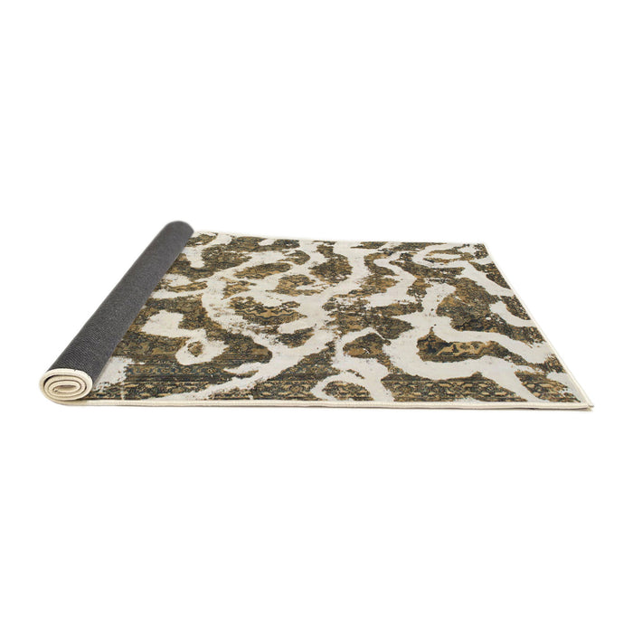 Sideview of Abstract Brown Modern Rug, abs1140