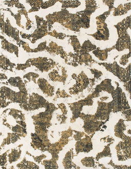 Machine Washable Abstract Brown Rug, wshabs1140