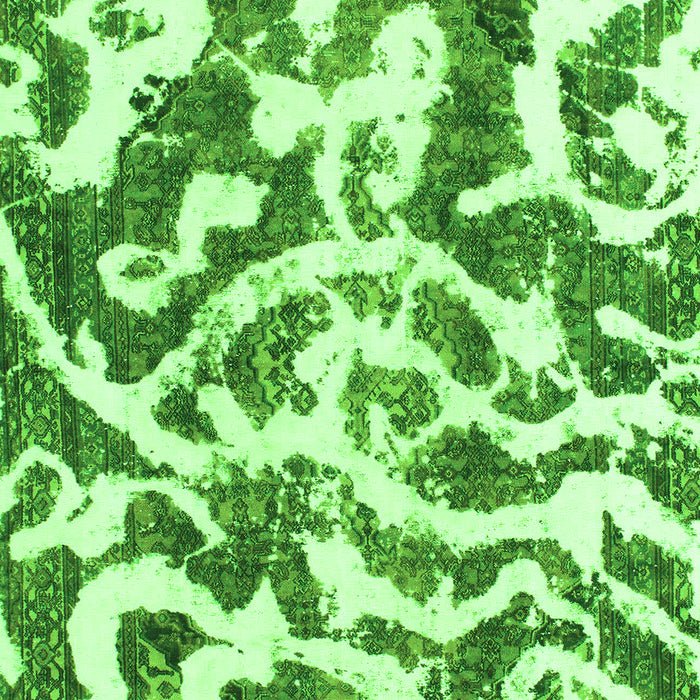 Machine Washable Abstract Green Modern Area Rugs, wshabs1140grn
