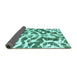 Sideview of Abstract Turquoise Modern Rug, abs1140turq