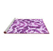 Sideview of Machine Washable Abstract Purple Modern Area Rugs, wshabs1140pur