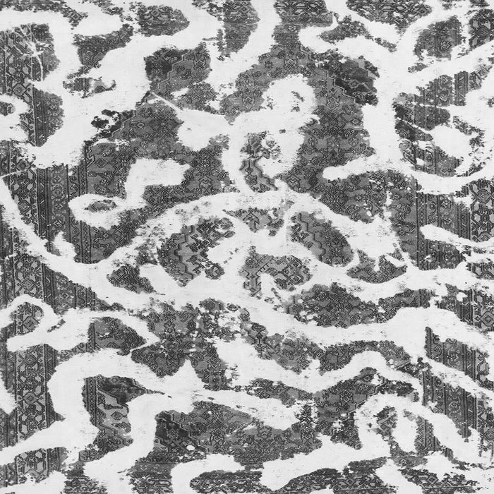 Square Abstract Gray Modern Rug, abs1140gry