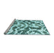 Sideview of Machine Washable Abstract Light Blue Modern Rug, wshabs1140lblu