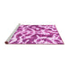 Sideview of Machine Washable Abstract Pink Modern Rug, wshabs1140pnk