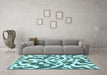 Machine Washable Abstract Light Blue Modern Rug in a Living Room, wshabs1140lblu