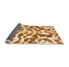 Sideview of Abstract Orange Modern Rug, abs1140org