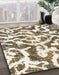 Abstract Brown Modern Rug in Family Room, abs1140