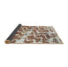 Sideview of Abstract Gold Brown Modern Rug, abs1141