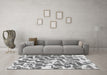 Machine Washable Abstract Gray Modern Rug in a Living Room,, wshabs1141gry