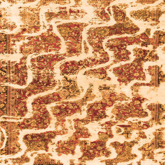 Square Abstract Orange Modern Rug, abs1141org