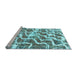 Sideview of Machine Washable Abstract Light Blue Modern Rug, wshabs1141lblu