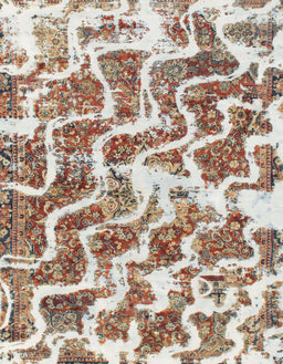 Abstract Gold Brown Modern Rug, abs1141