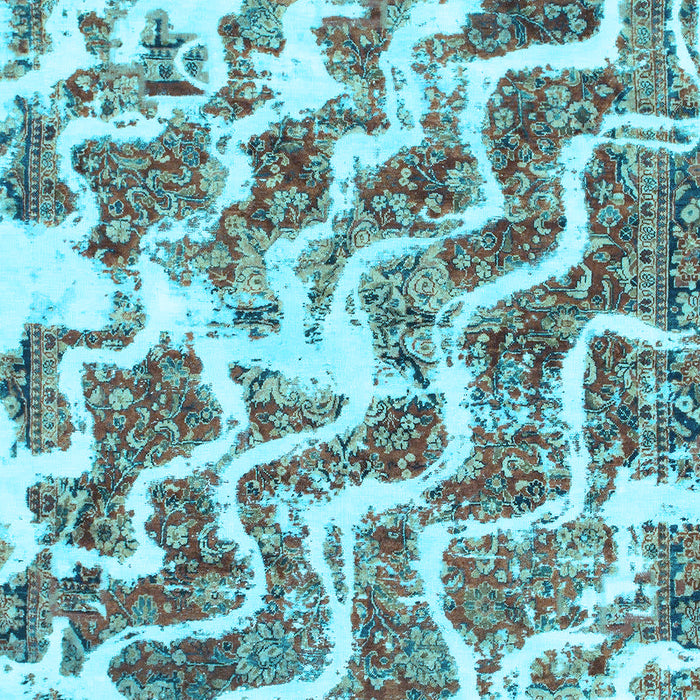 Abstract Light Blue Modern Rug, abs1141lblu