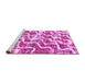 Sideview of Machine Washable Abstract Pink Modern Rug, wshabs1141pnk