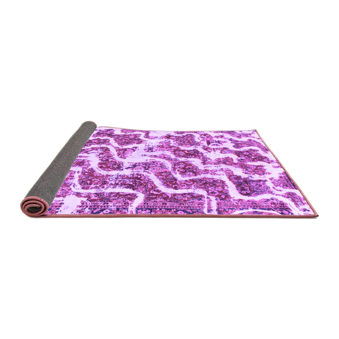 Sideview of Abstract Purple Modern Rug, abs1141pur