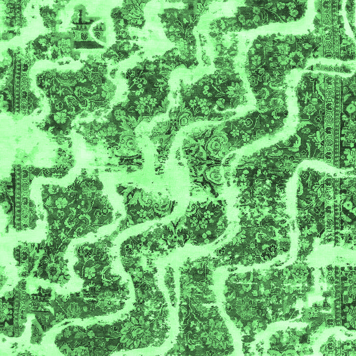 Abstract Emerald Green Modern Rug, abs1141emgrn