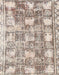 Machine Washable Abstract Dark Almond Brown Rug, wshabs1142