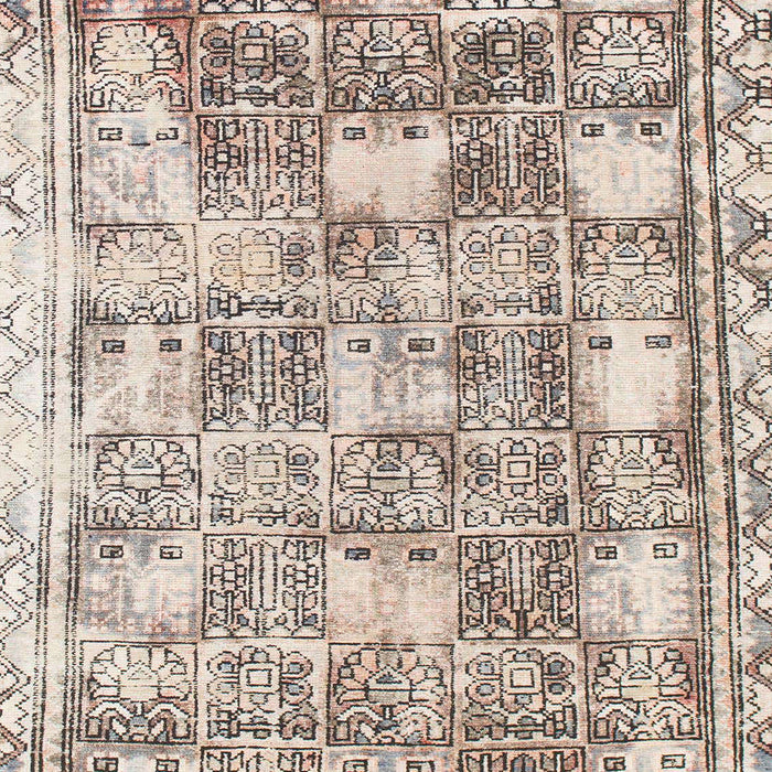 Machine Washable Abstract Dark Almond Brown Rug, wshabs1142