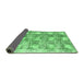 Sideview of Abstract Emerald Green Modern Rug, abs1142emgrn