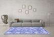 Machine Washable Abstract Blue Modern Rug in a Living Room, wshabs1142blu