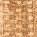 Square Abstract Orange Modern Rug, abs1142org