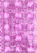 Machine Washable Abstract Pink Modern Rug, wshabs1142pnk