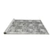Sideview of Machine Washable Abstract Gray Modern Rug, wshabs1142gry