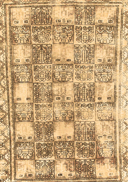 Abstract Brown Modern Rug, abs1142brn