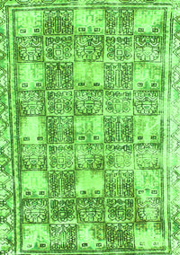 Abstract Green Modern Rug, abs1142grn