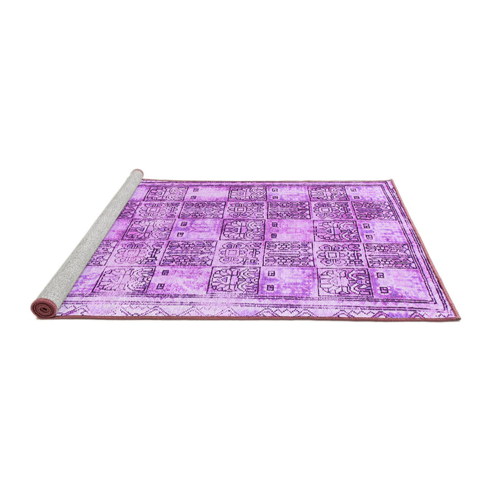 Sideview of Machine Washable Abstract Purple Modern Area Rugs, wshabs1142pur
