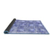 Sideview of Abstract Blue Modern Rug, abs1142blu