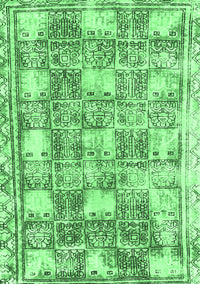 Abstract Emerald Green Modern Rug, abs1142emgrn