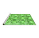 Sideview of Machine Washable Abstract Green Modern Area Rugs, wshabs1142grn