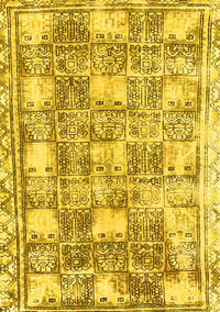 Abstract Yellow Modern Rug, abs1142yw