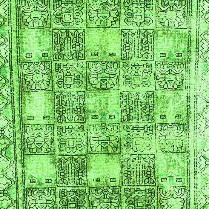 Machine Washable Abstract Green Modern Area Rugs, wshabs1142grn
