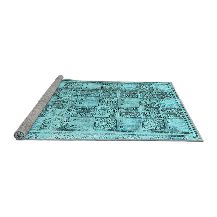 Sideview of Machine Washable Abstract Light Blue Modern Rug, wshabs1142lblu