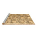Sideview of Machine Washable Abstract Brown Modern Rug, wshabs1142brn
