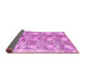 Sideview of Abstract Pink Modern Rug, abs1142pnk