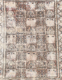 Abstract Dark Almond Brown Modern Rug, abs1142