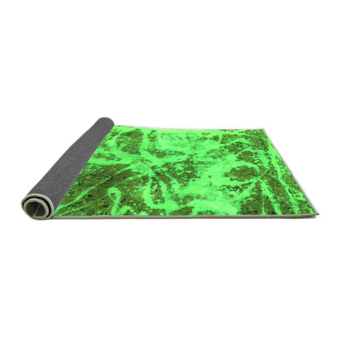 Sideview of Abstract Green Modern Rug, abs1143grn
