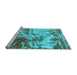 Sideview of Machine Washable Abstract Light Blue Modern Rug, wshabs1143lblu