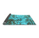 Sideview of Abstract Light Blue Modern Rug, abs1143lblu