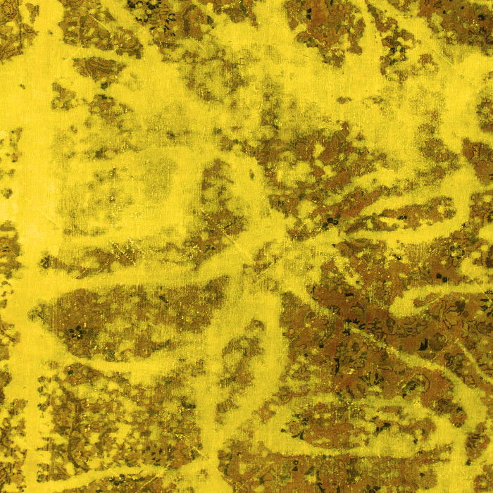 Machine Washable Abstract Yellow Modern Rug, wshabs1143yw