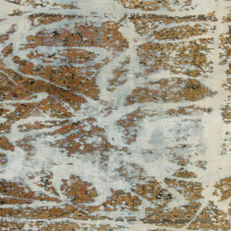 Square Machine Washable Abstract Brown Rug, wshabs1143