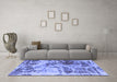 Machine Washable Abstract Blue Modern Rug in a Living Room, wshabs1143blu