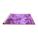 Sideview of Machine Washable Abstract Purple Modern Area Rugs, wshabs1143pur