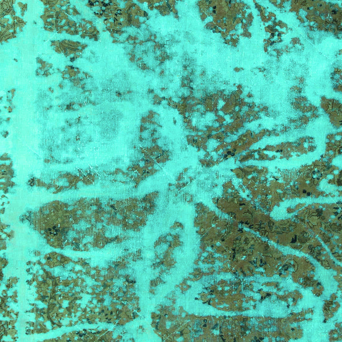 Machine Washable Abstract Turquoise Modern Area Rugs, wshabs1143turq