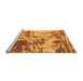 Sideview of Machine Washable Abstract Orange Modern Area Rugs, wshabs1143org